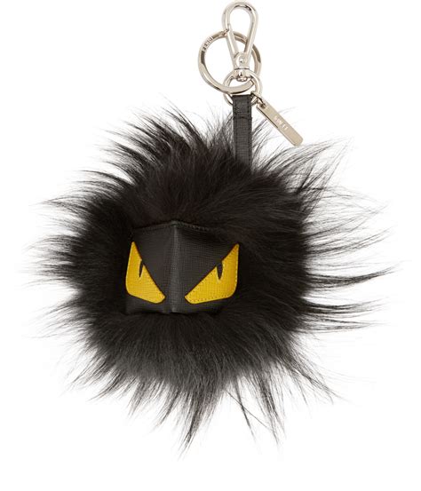 fendi faux fur keychain|fendi key rings for men.